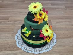 Dvoupatrový dort pro myslivce Standa tmavě zelený