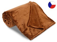 Luxusní mikroplyšová deka ME UNI SLEEP 150x200 Tmavě čokoládová 300g