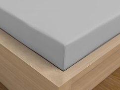 Luxusní saténové prostěradlo 90x200 světle šedé