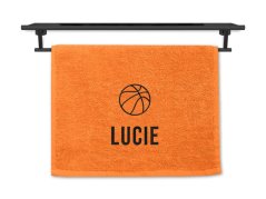 Malý ručník se jménem NA PŘÁNÍ oranžový 30x50 Basketbal