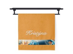 Osuška se jménem NA PŘÁNÍ 70x140 Paradise okr
