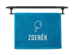 Malý ručník se jménem NA PŘÁNÍ azurový 30x50 Stolní tenis