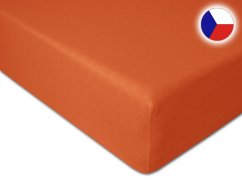 Dětské jersey prostěradlo do postýlky hnědé 60x120