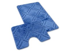 Koupelnové předložky set 2 ks Kosočtverce modré