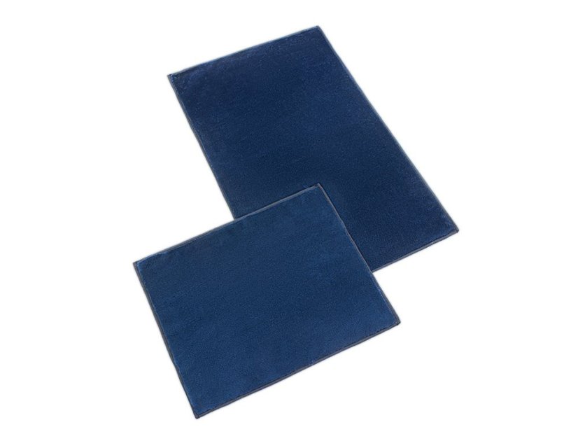 Luxusní koupelnová sada předložek 2 ks Gold tmavě modrá