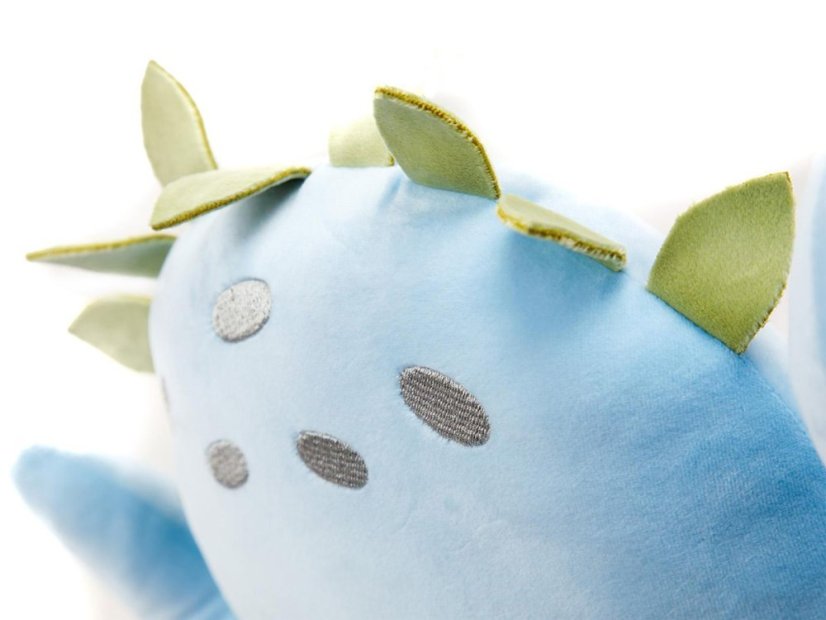 Dětský polštářek/plyšák Dinosaurus modrý 40 cm