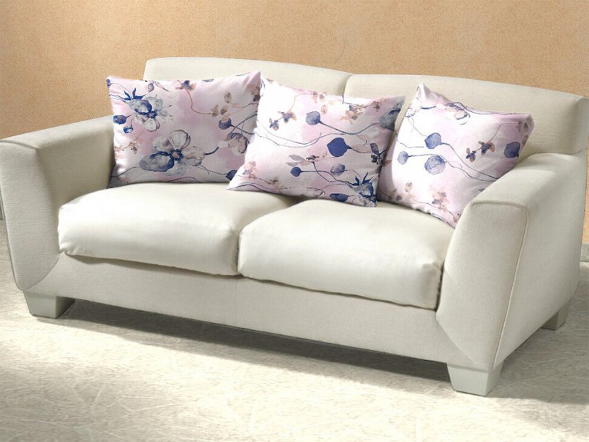 Krepové povlečení KOMFORT Bloom elegance pudrová 70x90, 140x200