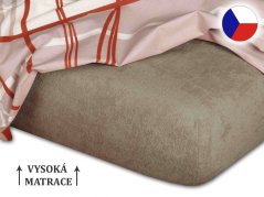 Froté prostěradlo na vysokou matraci 90x200 EXCLUSIVE Opál