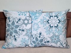 Vánoční bavlněný povlak na polštář 50x50 EXCLUSIVE Christmas blue