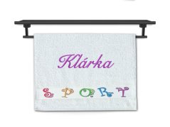 Dětský ručník se jménem NA PŘÁNÍ 30x50 Sport chameleon bílá