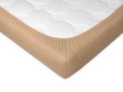 Jersey prostěradlo 90x220 EXCLUSIVE světle hnědé