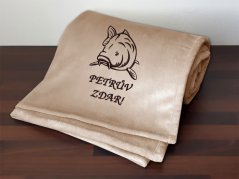 Deka pro rybáře 150x200 Kapr + Petrův zdar čokoláda