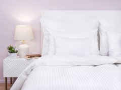 Hotelové povlečení Atlas grádl bílý proužek 0,8 cm 2x 70x90, 240x200