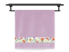Froté ručník 50x100 NORA TISK 450g Luční kvítí šeříková