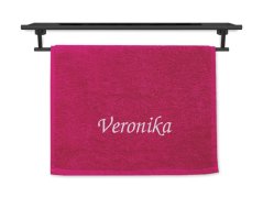 Malý ručník se jménem NA PŘÁNÍ 30x50 Viola purpur