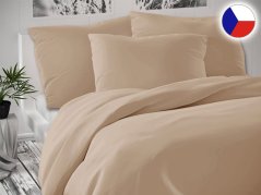 Jednobarevné povlečení satén 2x 70x90, 240x220 Luxury Collection Béžové