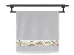 Dětský ručník 50x100 NORA TISK 450g Dinosaurus jemná ocel