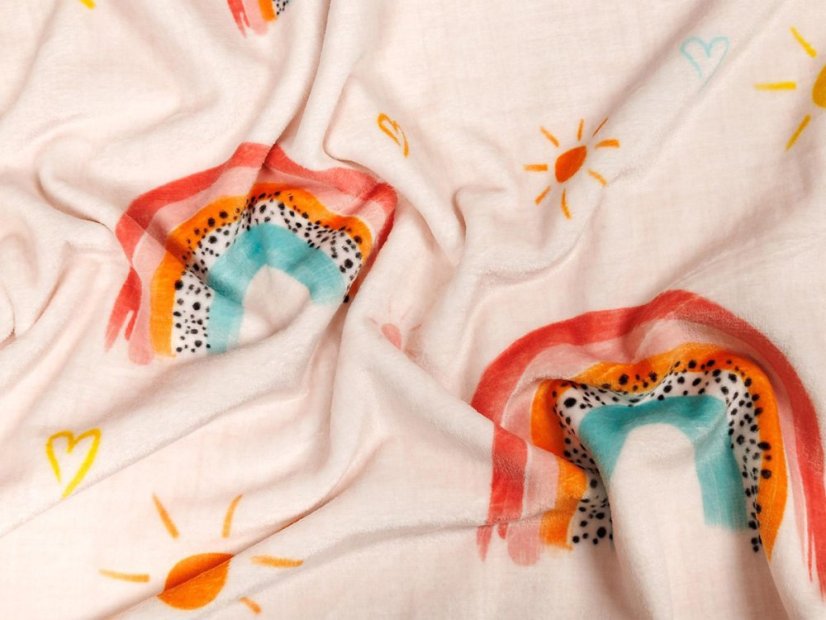 Luxusní mikroplyšové povlečení 140x200, 70x90 Duha