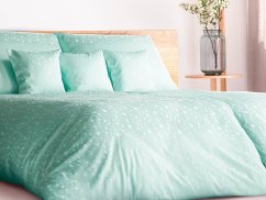 Damaškové povlečení EXCELLENT 2x 70x90, 200x200 TENCEL Perlový sen zelinkavý