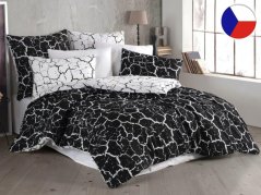 Francouzské povlečení bavlna EXCLUSIVE 2x 70x90, 220x200 Misty black DUO