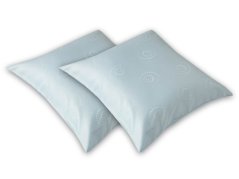 Damaškový dekorační polštářek 40x40 EXCELLENT TENCEL Dotek perly světle modrá