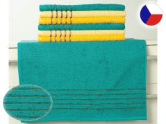 Froté osuška 70x140 NORA 450g Proužky I smaragdové