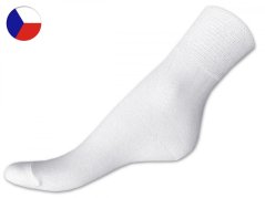 100% bavlněné ponožky 38/39 Hladké bílé