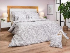 Krepové povlečení KOMFORT Iluze 2 šedá 70x90, 140x200