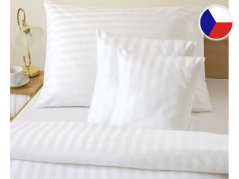 Hotelové povlečení Atlas grádl bílý proužek 2 cm 2x 70x90, 240x200