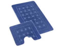 Koupelnová předložka 60x100 Obdélníky modré