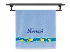 Ručník se jménem NA PŘÁNÍ 50x100 Žirafa modrá