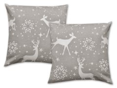 Vánoční povlak na polštář flanel 30x40 Escama grey