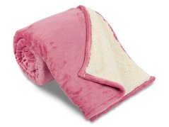 Luxusní deka OVEČKA 150x200 Hladká starorůžová