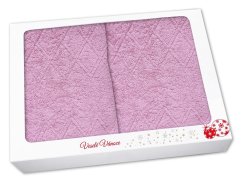 Vánoční dárková sada ručníku a osušky ELLEN PEONIA lila