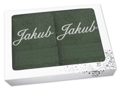 Dárková sada ručník + osuška se jménem Ratanika khaki