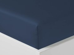 Luxusní saténové prostěradlo 90x200 GEON Modrý