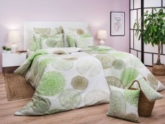 Krepové povlečení prodloužené KOMFORT Magic světle zelená 70x90, 140x220