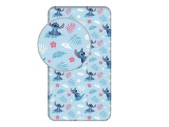 Dětské bavlněné prostěradlo s potiskem 90x200 Lilo a Stitch Blue