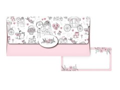 Svatební obálka na peníze pro novomanžele Růžová