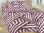 Bavlněné francouzské povlečení 220x200, 2x 70x90 KOMFORT Zebra bordó