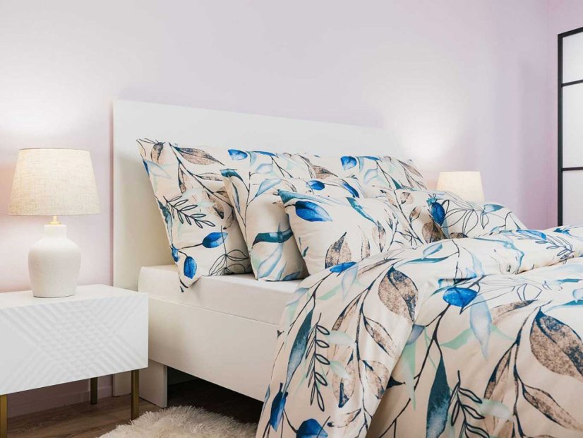 Krepové povlečení KOMFORT Milaya banán 70x90, 140x200