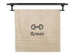 Ručník se jménem NA PŘÁNÍ krémový 50x100 Činka