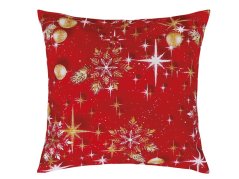 Vánoční povlak na polštář 40x40 Zlaté kouličky