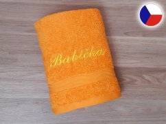 Dárkové balení ručníku BABIČKA oranžový