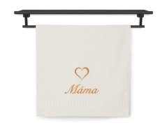 Dárkové balení osušky MÁMA se srdíčkem ratanika vanilka