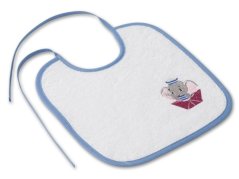 Dětský bryndák LOTA 25x25 Sloník námořník bílá/modrá 350g