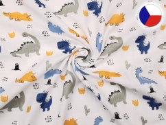 Dětské látkové pleny s potiskem 70x70 Dinosauři II 5ks