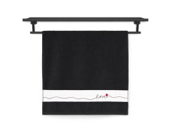 Froté ručník 50x100 NORA TISK 450g Love černé