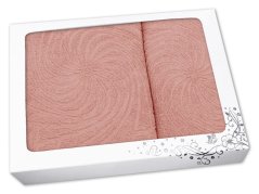 Dárková sada ručníku a osušky GRAND Grafico starorůžová