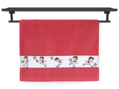 Dětský ručník RUJANA 30x50 Fotbal červený 400g